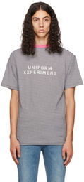 Uniform Experiment Black & White Striped T-Shirt