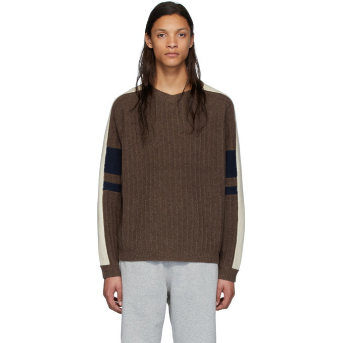 GR-Uniforma Brown Graphic Rib Sweater GR-Uniforma