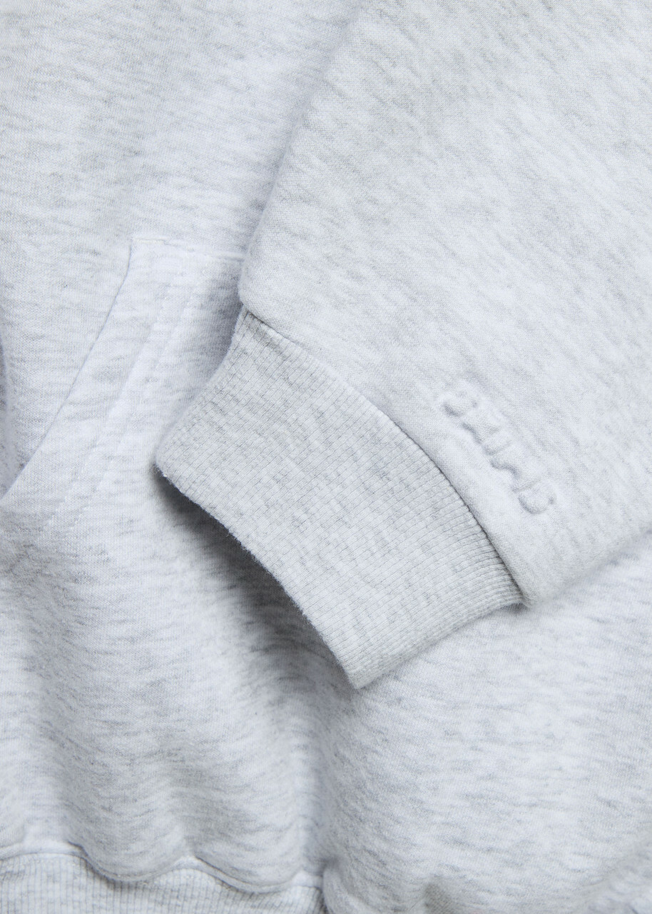 Skims Cotton-blend Hooded Sweatshirt Light Grey