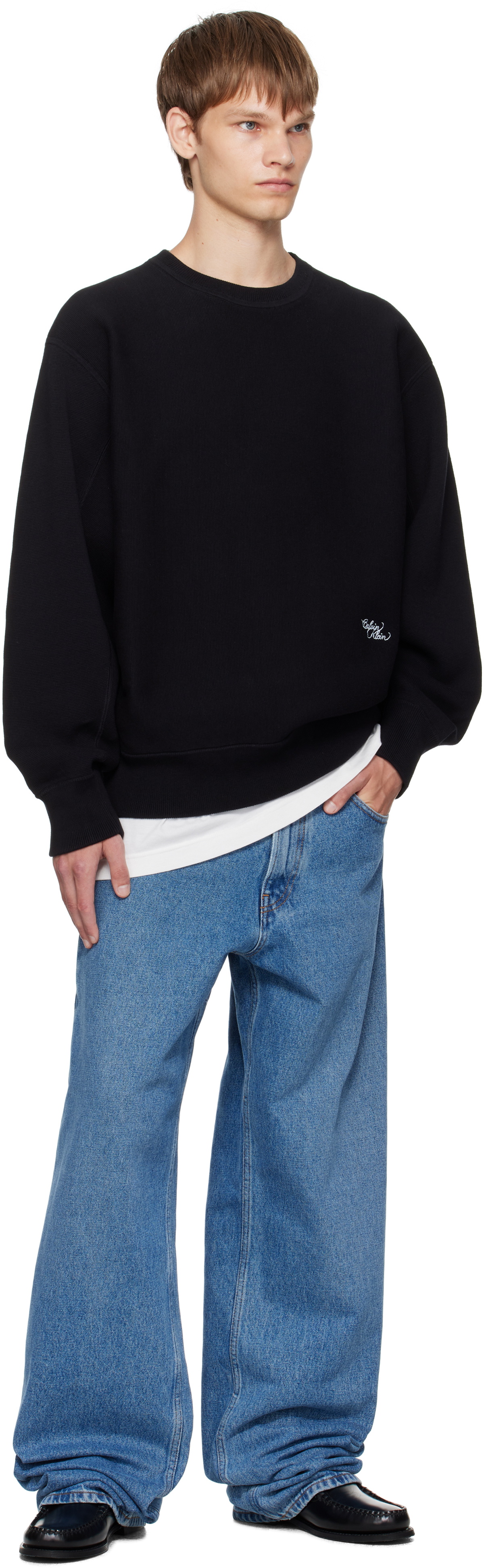 Calvin Klein Black Milano Knit Sweater