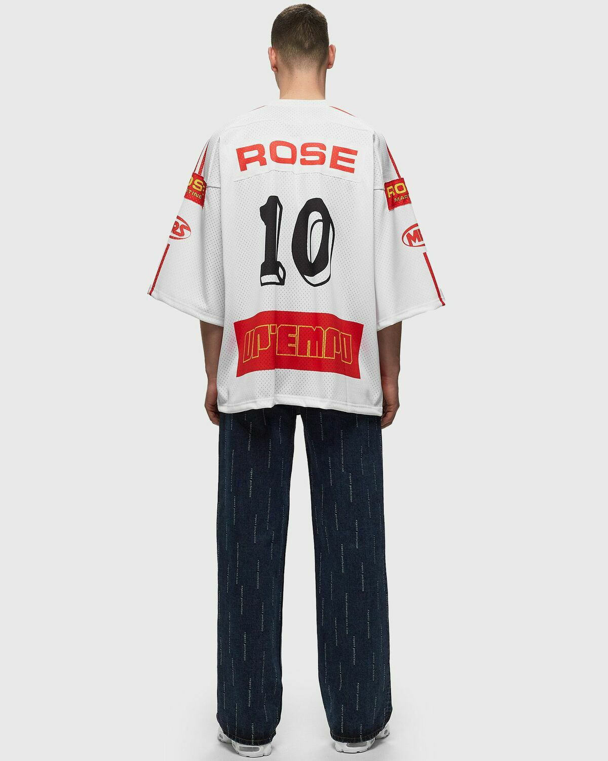 Martine Rose Oversized Football Top Red/White Jerseys