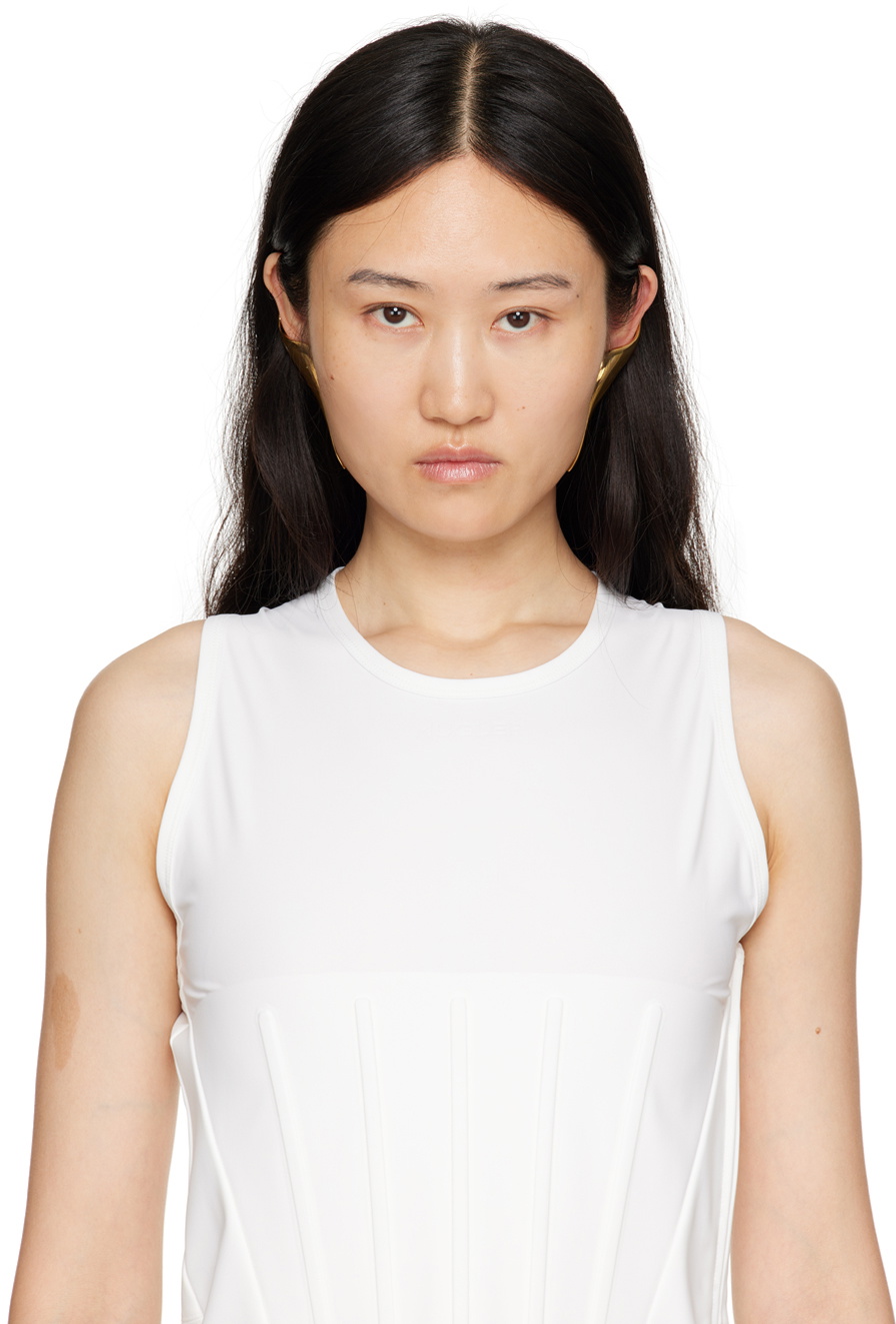 Mugler Gold Distorted Earrings