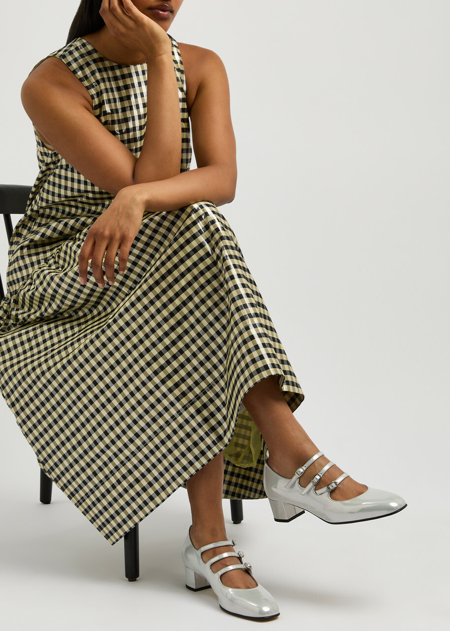 Carel Kina 40 Metallic Leather Mary Jane Pumps