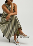 Carel Kina 40 Metallic Leather Mary Jane Pumps