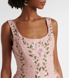 Agua by Agua Bendita Pluma Wisteria floral corset cotton dress