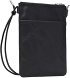 Y-3 Black Leather Crossbody Pouch