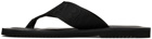 Emporio Armani Black Logo Tape Flip Flops