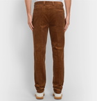 Brunello Cucinelli - Pleated Cotton-Corduroy Trousers - Brown