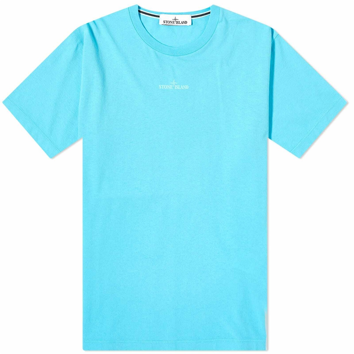 Photo: Stone Island Men's Abbreviation Three Graphic T-Shirt in Turquoise