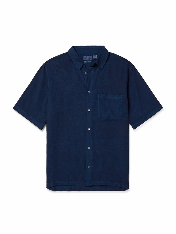 Photo: Blue Blue Japan - Indigo-Dyed TENCEL™Lyocell-Blend Gauze Shirt - Blue