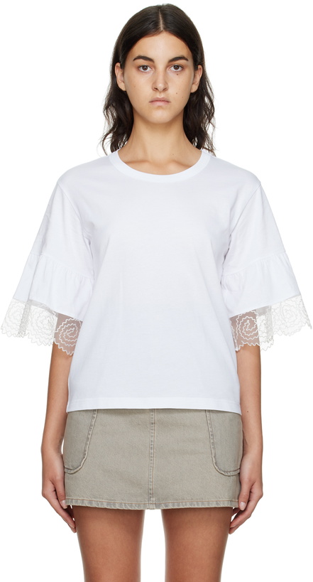 Photo: See by Chloé White Cotton T-Shirt