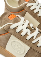 Valentino Garavani Upvillage Panelled Suede Sneakers Beige