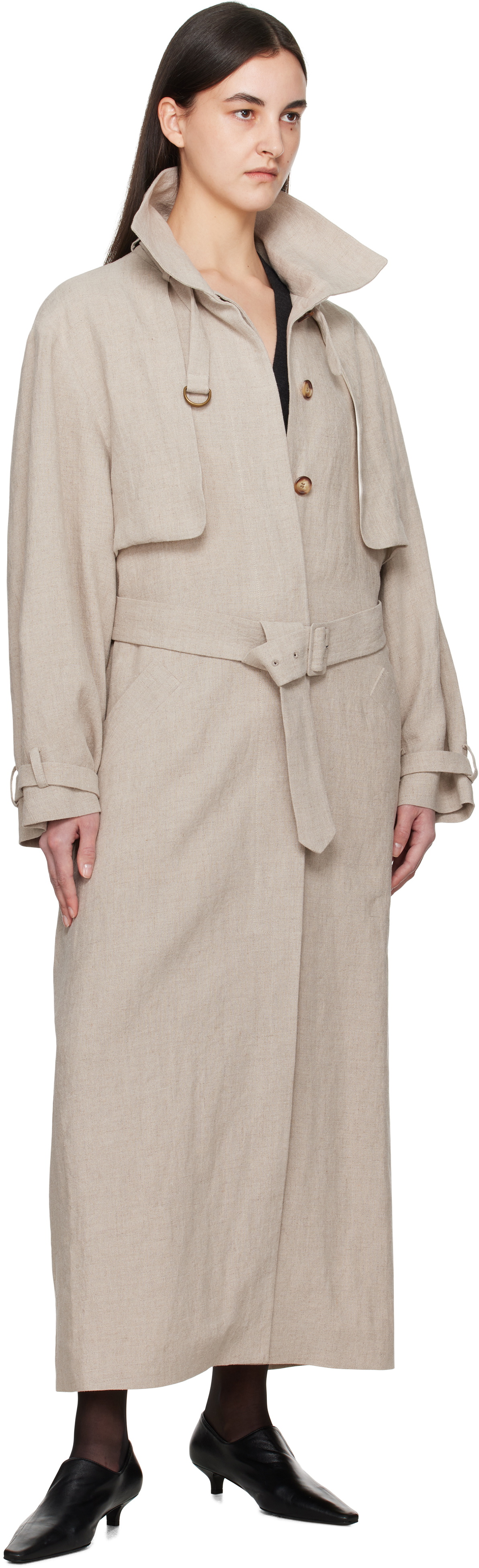 La Collection Beige Jocasta Trench Coat