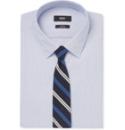 Hugo Boss - Blue Slim-Fit Striped Cotton-Poplin Shirt - Blue