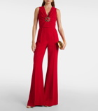 Elie Saab Gathered embellished cady jumpsuit