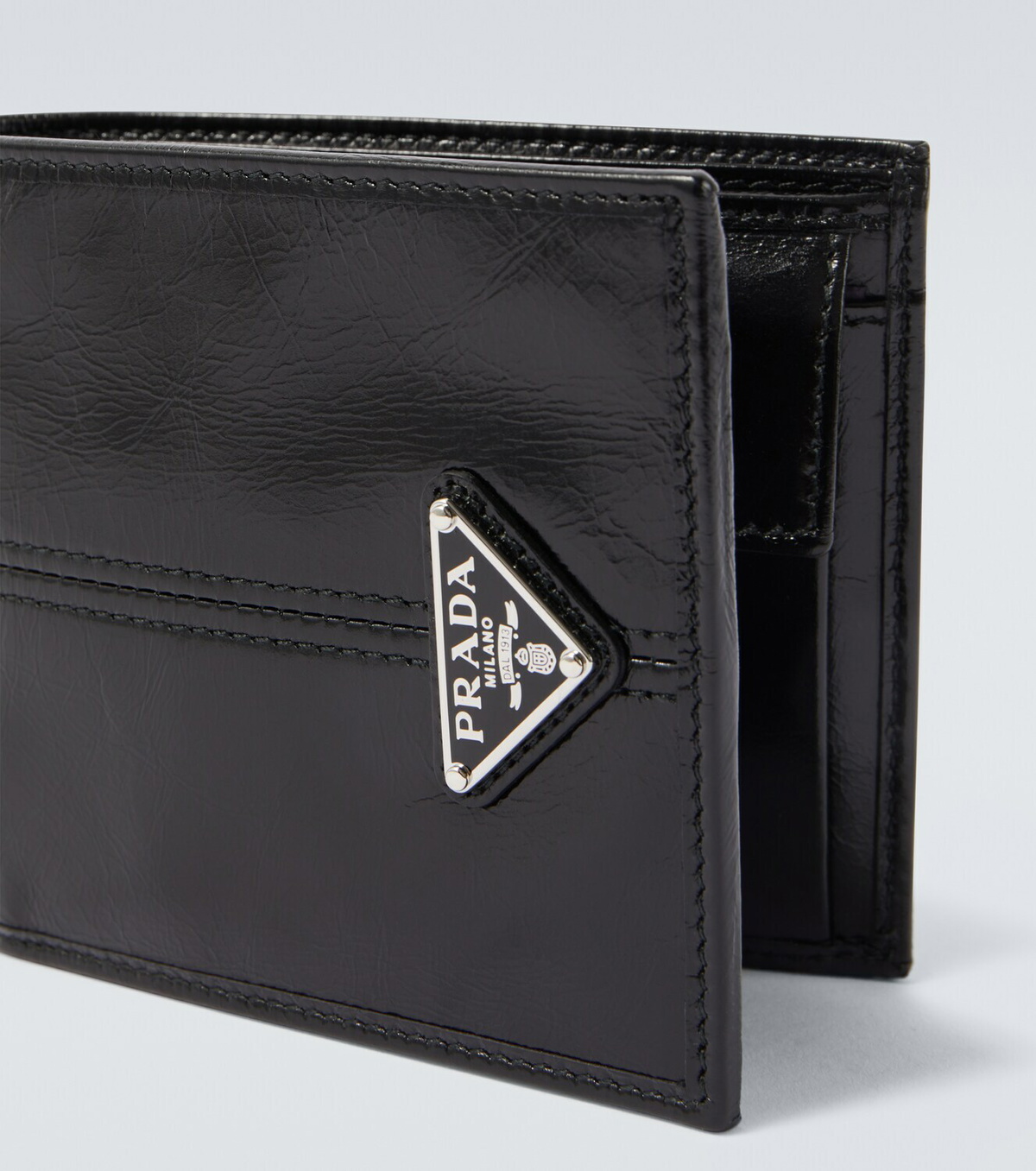 Prada Logo leather wallet