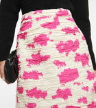 Dries Van Noten - Printed pleated pencil skirt