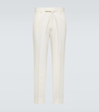 Zegna Cotton and wool straight pants