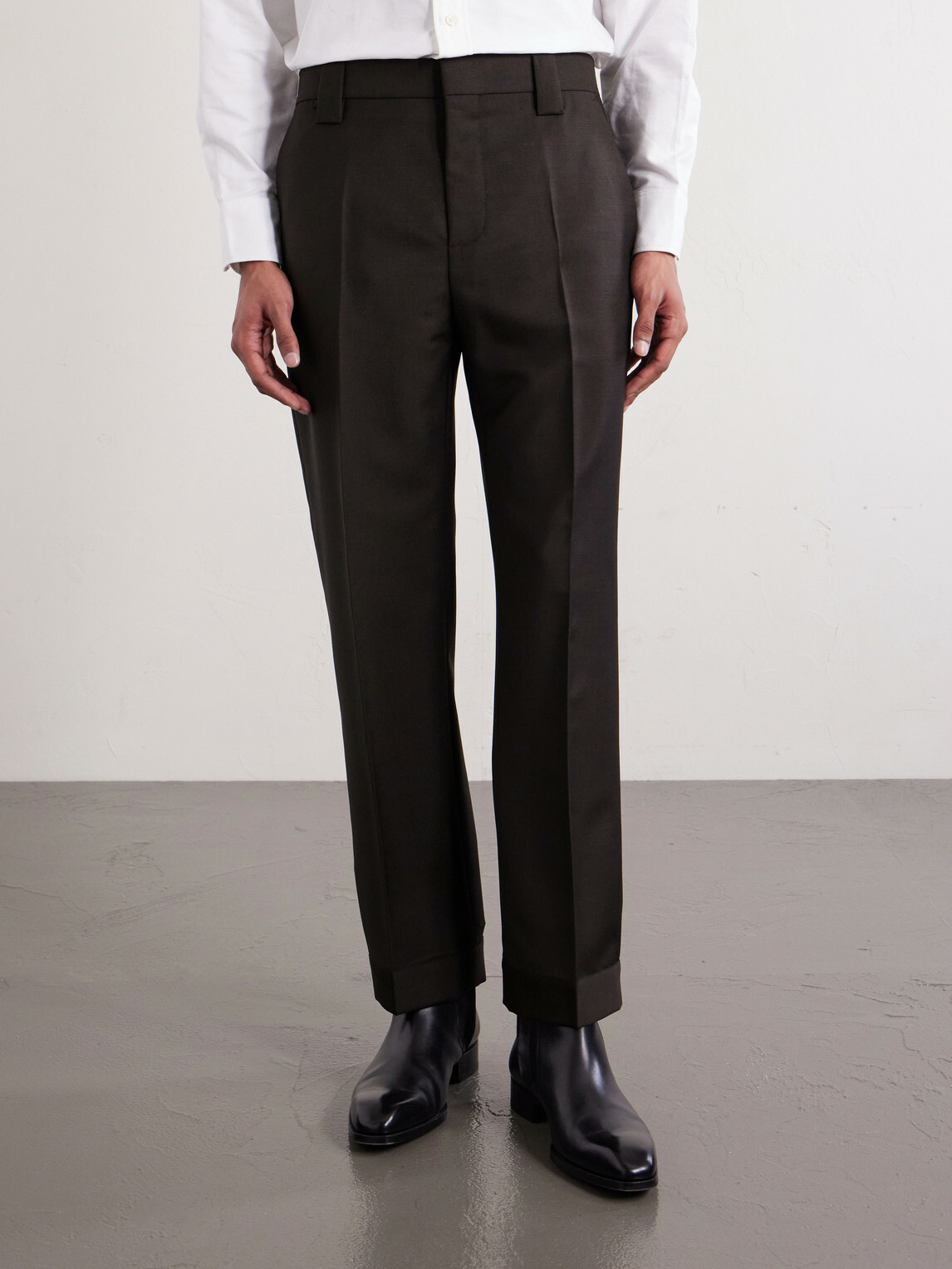 Versace - Straight-Leg Wool and Mohair-Blend Trousers - Brown