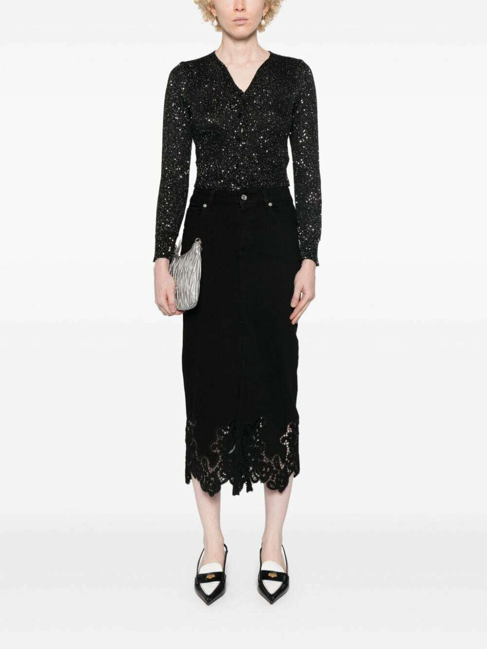 ERMANNO - Lace Midi Skirt