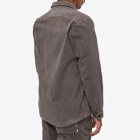 Wax London Men's Whiting Penn Cord Overshirt in Charcoal