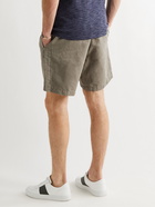 MR P. - Cotton and Linen-Blend Twill Drawstring Shorts - Green