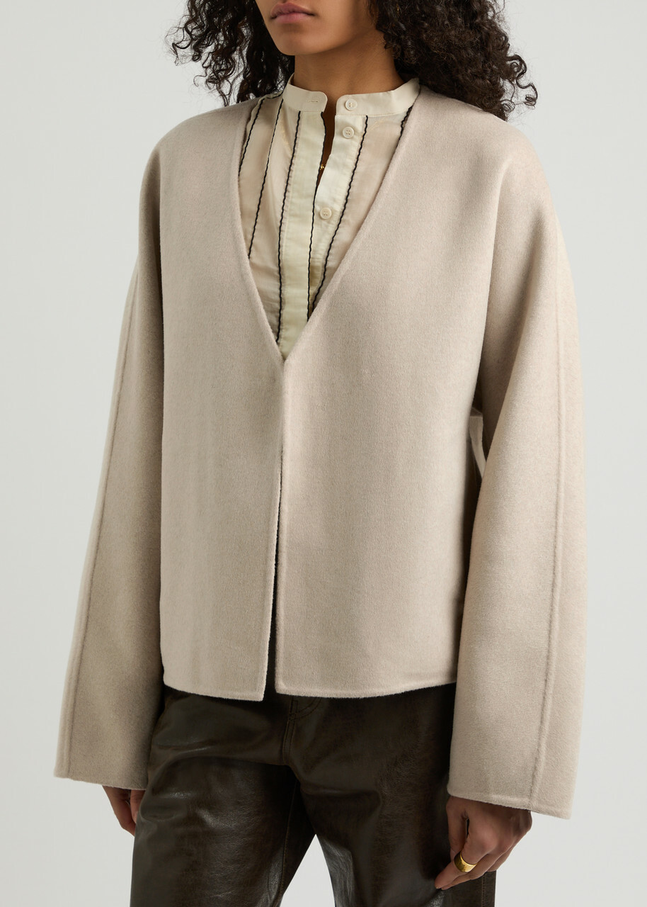 Day Birger ET Mikkelsen Desiree Scarf-effect Felt Jacket Cream