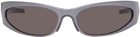 Balenciaga Gray Wraparound Sunglasses