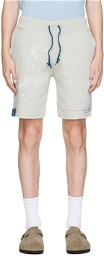 Polo Ralph Lauren Gray 8-Inch Distressed Shorts