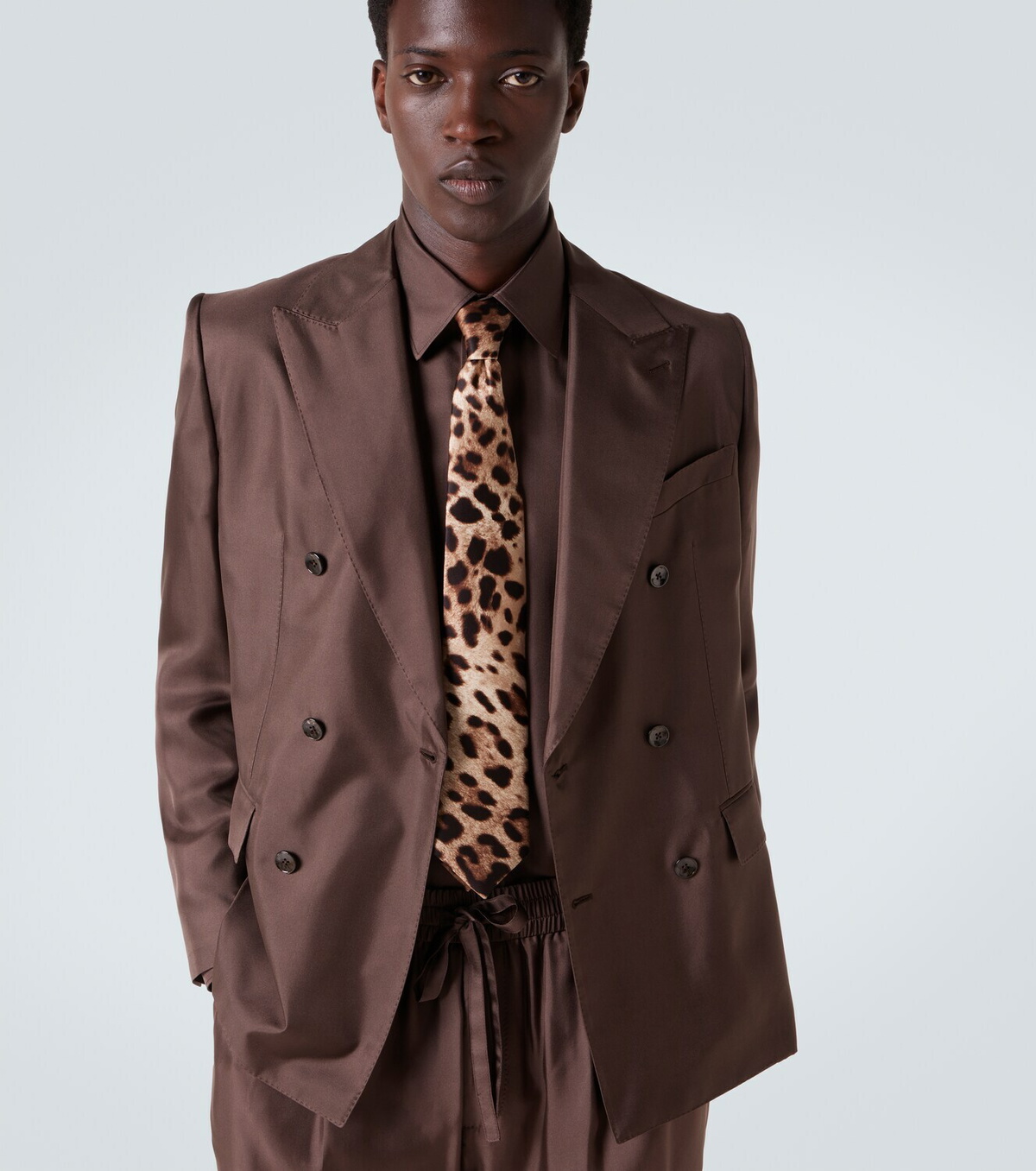 Dolce&Gabbana Animal-printed silk twill tie