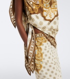 La DoubleJ Full-On printed silk twill top