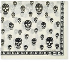 Alexander McQueen Men's Skull Pashmina Scarf in Ivory/Black