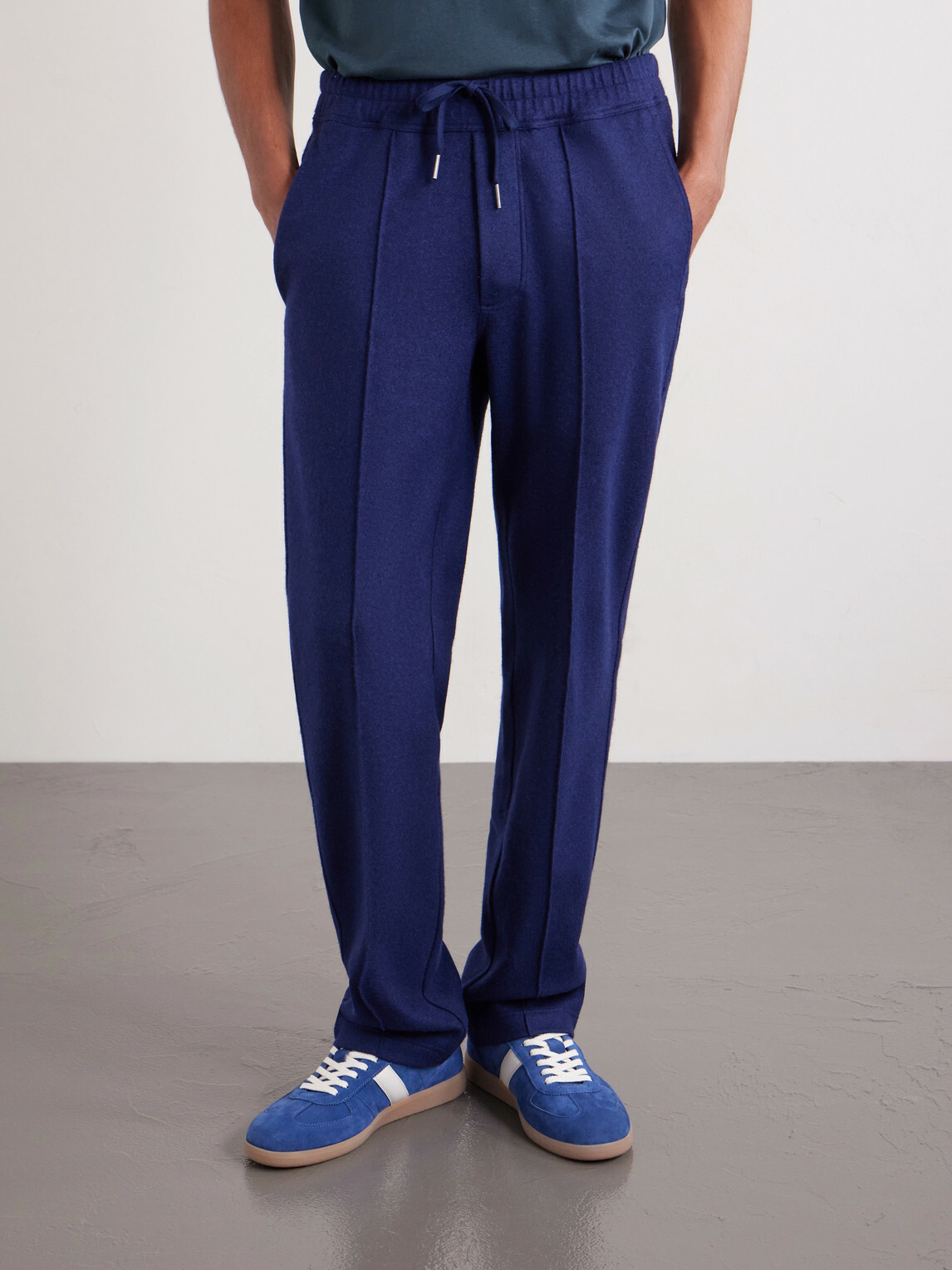 TOM FORD - Straight-Leg Pintucked Cashmere Sweatpants - Blue