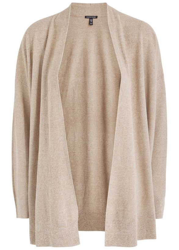 Photo: Eileen Fisher Linen-blend Cardigan Brown