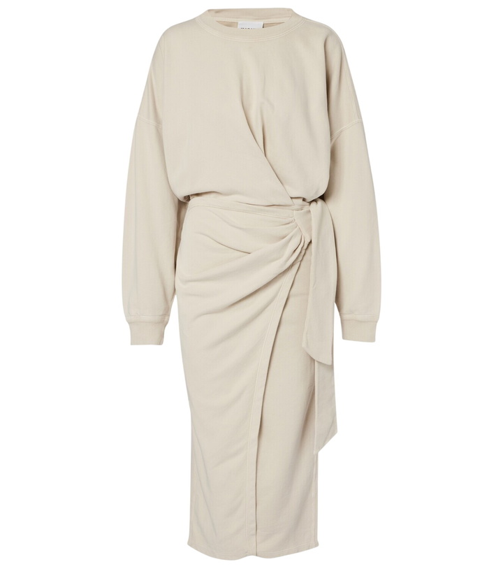 Photo: Marant Etoile Draped cotton jersey sweatshirt dress