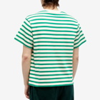 Brain Dead Men's Organic Striped T-Shirt in Light Green
