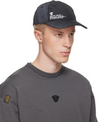 AAPE by A Bathing Ape Black Distressed Logo Cap