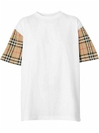 BURBERRY - Check Motif Cotton T-shirt