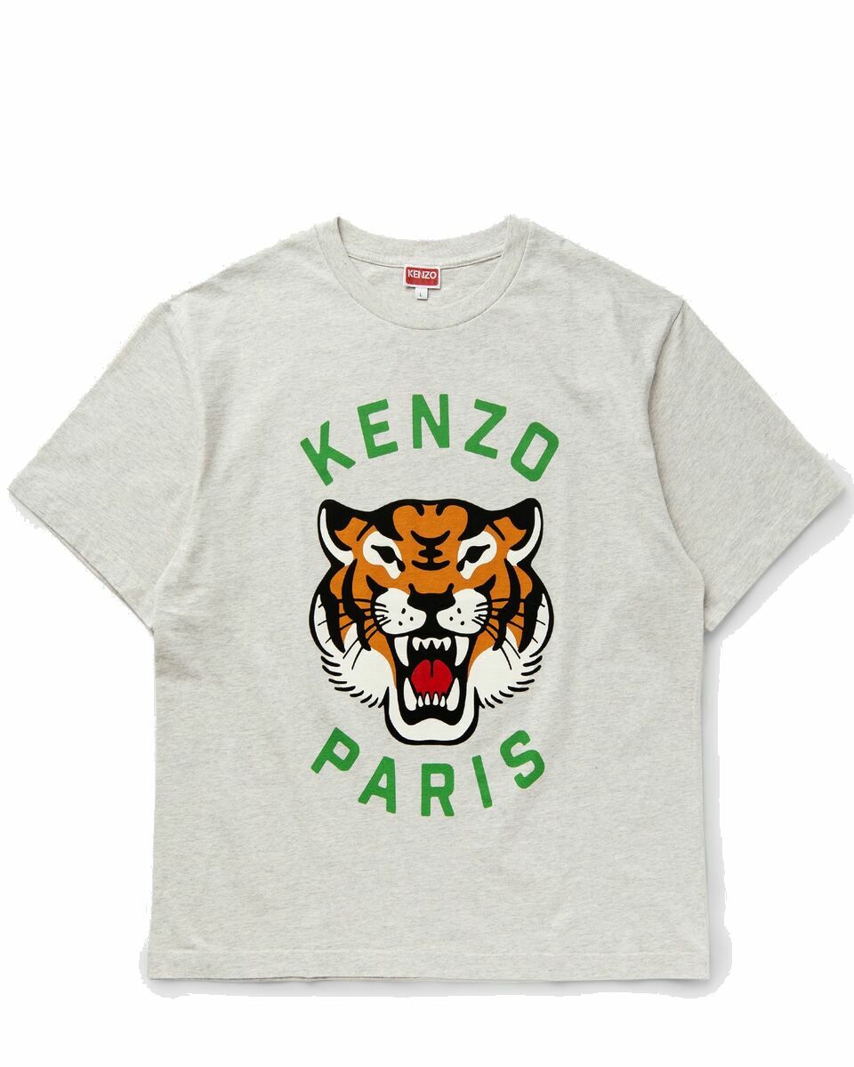 Photo: Kenzo Lucky Tiger Oversize Tee Beige - Mens - Shortsleeves