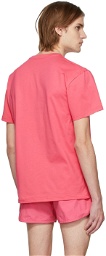 JW Anderson Pink Pol Anglada Embroidered 'JWA' Rugby T-Shirt
