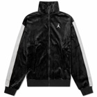 Air Jordan Men's Velour Track Jacket in Black/Cement Grey/Sail