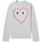 Comme des Garcons Play Women's Long Sleeve Outline Heart Tee