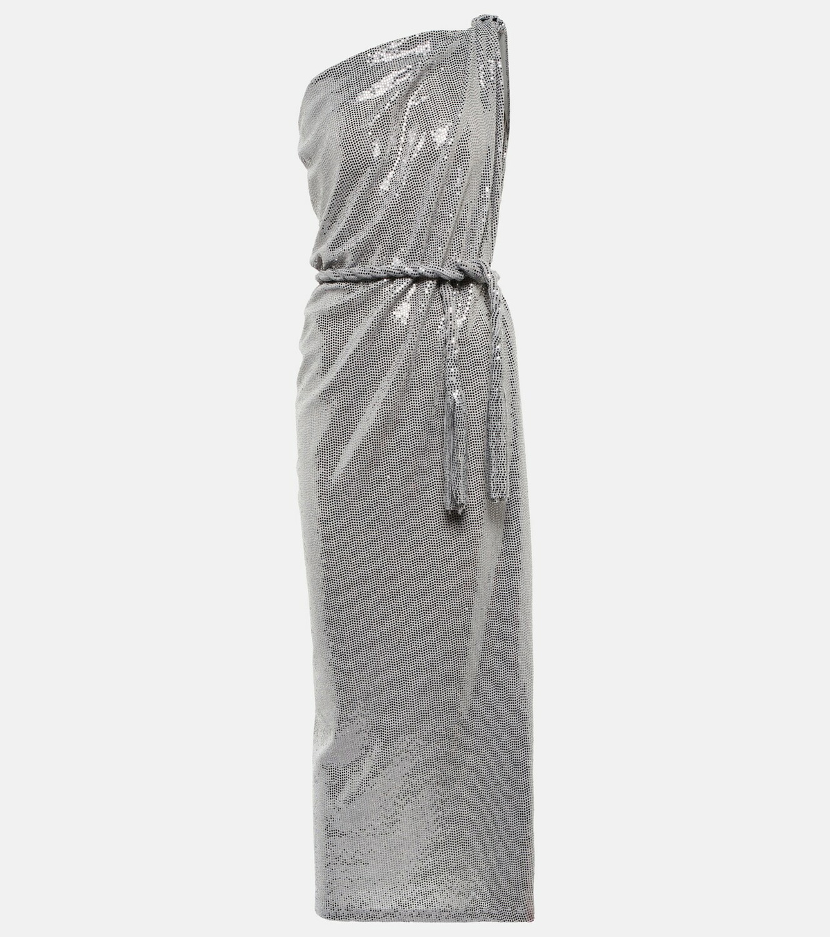 Dodo Bar Or One-shoulder sequined midi dress