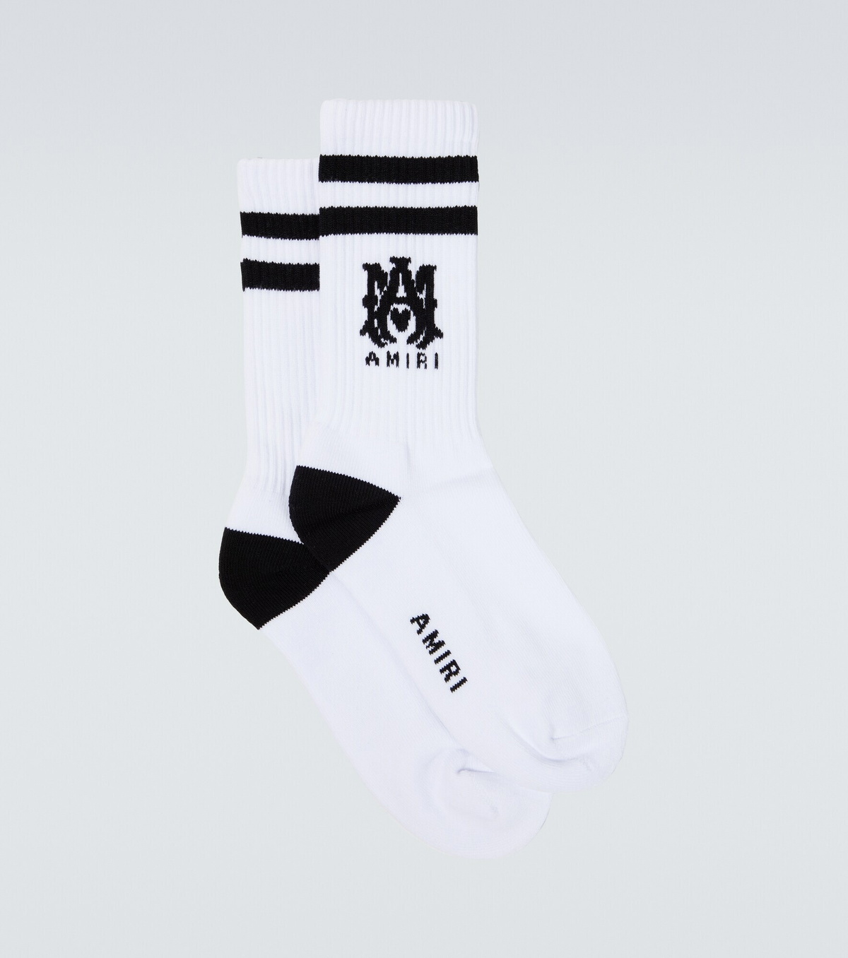 Amiri - Logo ribbed-knit cotton socks