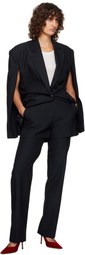 Pushbutton Navy Shorts Layered Trousers