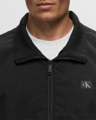 Calvin Klein Jeans Cotton Nylon Canvas Harrington Black Shell Jackets