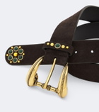 Etro Embellished suede belt