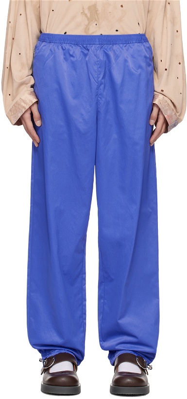 Photo: Acne Studios Blue Elasticized Trousers