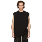 Rick Owens Black Tarp Sleeveless T-Shirt