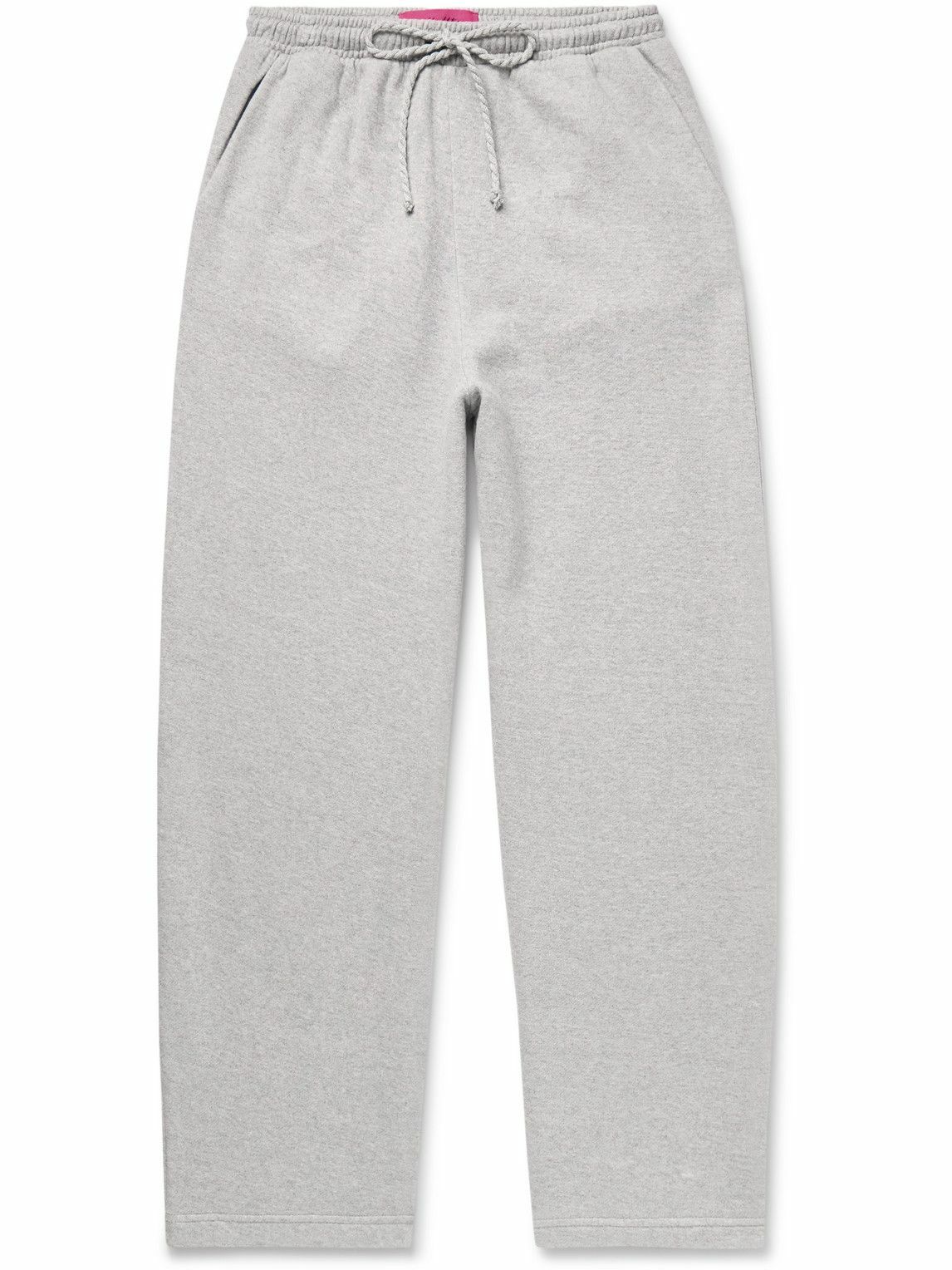 The Elder Statesman - Daily Wide-Leg Cotton and Cashmere-Blend Jersey Sweatpants - Gray
